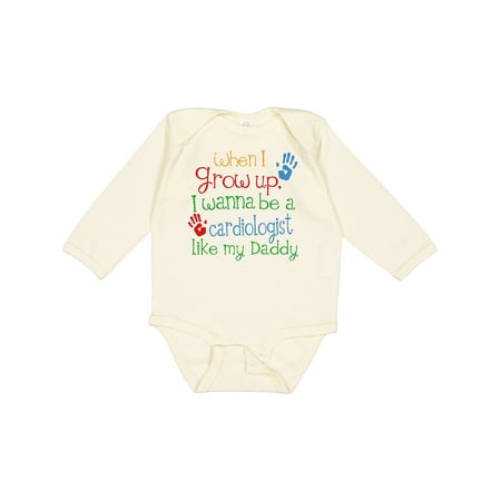 

Inktastic Cardiologist Like Daddy Gift Baby Boy or Baby Girl Long Sleeve Bodysuit
