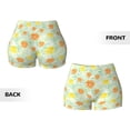 thumbnail image 5 of Lsque Tree Palms Lemon Pattern High Waisted Biker Shorts for Women-Tummy Control Fitness Athletic Workout Running Yoga Gym Shorts,Moisture-Wicking-X-Large, 5 of 9