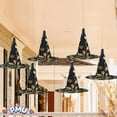 thumbnail image 3 of PMU Halloween Party Accessories Decoration Costume Witch Hats Black/Gold Polyester Pkg/1, 3 of 8