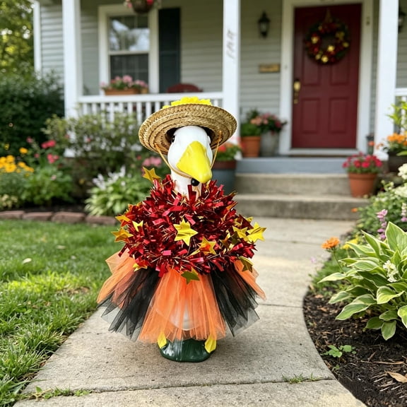 AuroraX 23 inch Porch Goose Outfit Sets Porch Goose Clothes Set 23" 17 19 inch Holiday Porch Goose Accessories Porch Duck Clothing Lawn Garden Decor