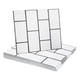 thumbnail image 1 of Uxcell 10 Piezas Azulejos de Mármol Autoadhesivos, Panel de Pared Impermeable para Salpicadero, Azulejos de Ducha Autoadhesivos de 11.81"x11.81" para Baño, Diseño de Ladrillo Blanco, 1 of 7