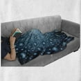 thumbnail image 6 of Fantasy Soft Flannel Fleece Throw Blanket, Digital Computer Art Futuristic Dots Circular Spots Galaxy Energy Illustration, Cozy Plush for Indoor and Outdoor Use, 70" x 90", Petrol Blue, by Ambesonne, 6 of 6