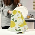 thumbnail image 3 of Bright Yellow Lemons Tea Towels Set of 1 Summer Fruit Kitchen Dish Cloth with Hanging Loop, 18"x28"Lint-Free Absorbent Towel for Kitchen Drying Wiping and Cleaning, 3 of 7
