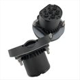 thumbnail image 1 of EV Charging Socket Outlet Type 2 Socket Connector 4 Point Fixed European Standard IEC 62196-2 32A 3 Phase AC,1 x Type 2 Female Socket Connector,Black, 1 of 5