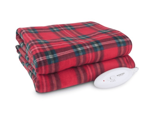 Biddeford Heated Throw with Electric Analog Controller, Redblue Plaid