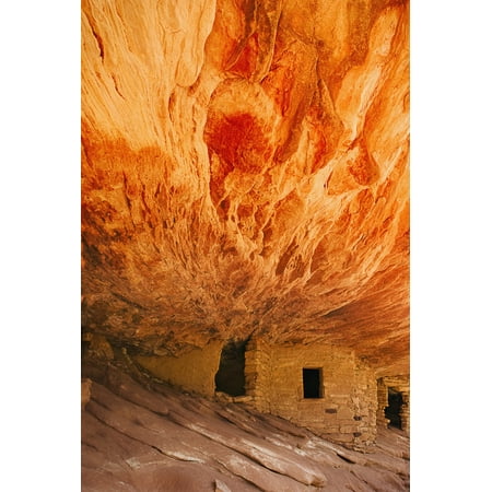 Utah United States Of America The House On Fire Indian Ruins Stretched Canvas - Philippe Widling  Design Pics (12 x