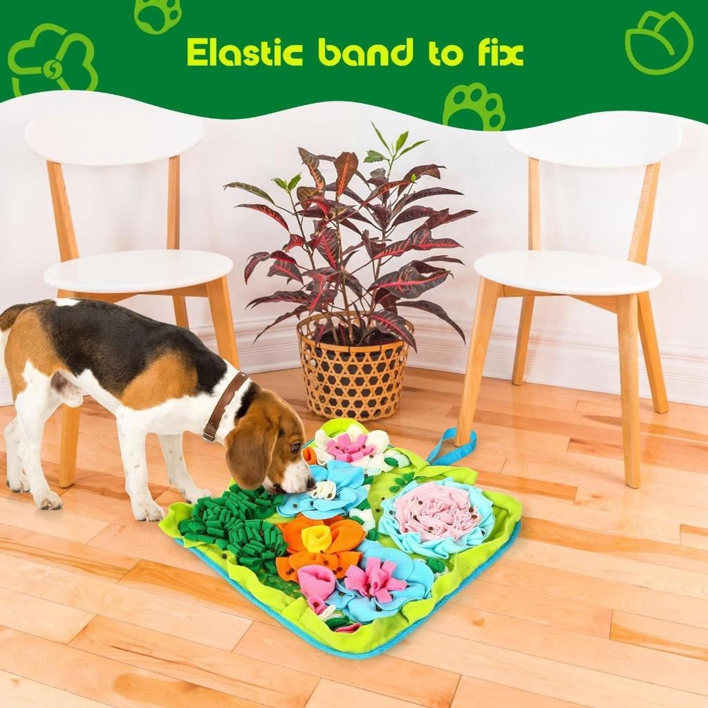 AOOOWER Washable Dog Sniffing Mat Interactive Training Toy Waterproof Snuffle Pad Slow Eating Dog Puzzle Toy for Dog Cats