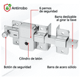 thumbnail image 2 of "Cerradura De Barra Chapas Para Puertas Seguridad, Derecha Cromado Belug, Plateado ", 2 of 5