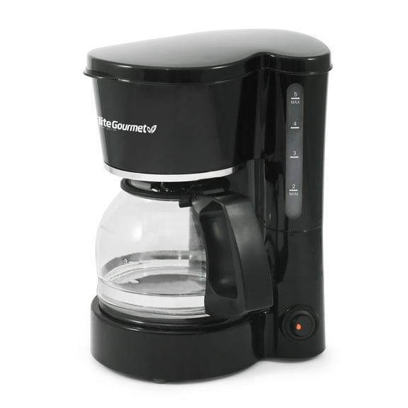 Elite Cuisine Black 5-Cup Drip Coffee Maker