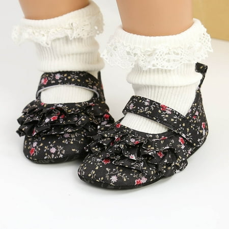 

Oalirro Classic Floral Toddler Baby Shoes Princess Girl s Soft Sole Shoes Casual Newborn Sandals