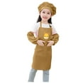 thumbnail image 3 of Dpytoraw Tablier d'Art pour Enfants avec Manches et Chapeau Ensemble Trois Pièces pour Enfants Tabliers Imprimés avec Manches Longues, 3 of 3