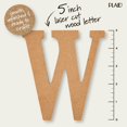 thumbnail image 4 of (1 pack) Plaid Unfinished Wood MDF 5" Letter for DIY Arts and Crafts, W, 4 of 9