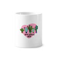thumbnail image 1 of El amor crece aquí cactus Cepillo de dientes titular de la pluma Mug de ceramica blanca taza 350ml, 1 of 2