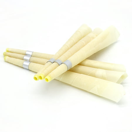 Ear Candling Kit -- 8 Pack AUCHEN Beeswax Candling Cones Ear Candles Wax Removal, 100% All-Natural Beeswax Non-Toxic Cylinders Unscented Hollow Beeswax Candles with Protective (Best Ear Wax Candles)