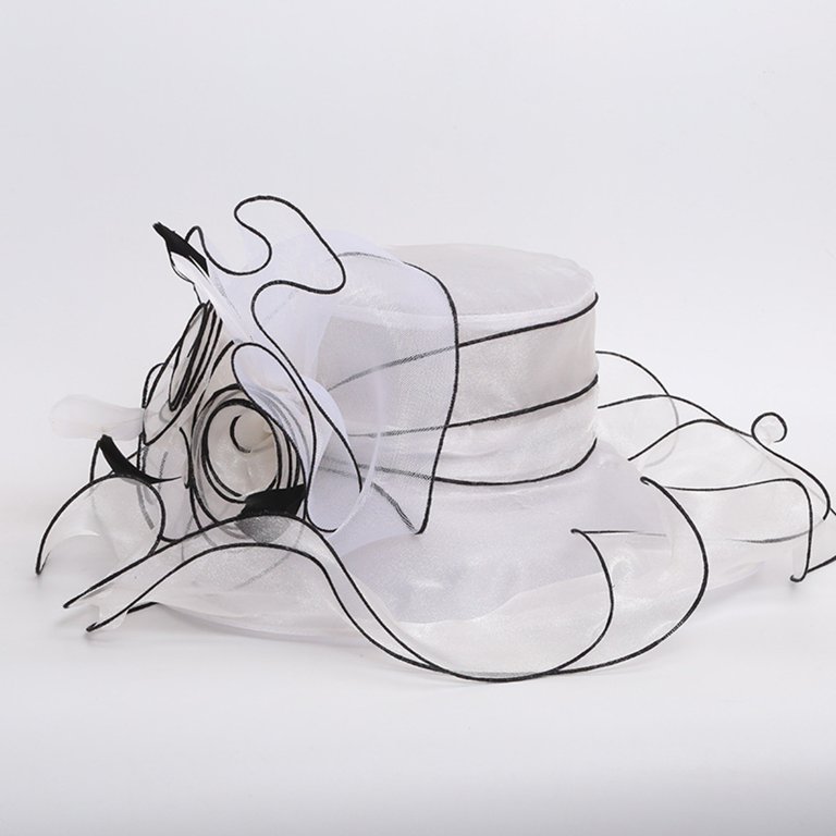 jiaxiM Derby Hats for Women Organza Veil Feather Adjustable  display picture 1