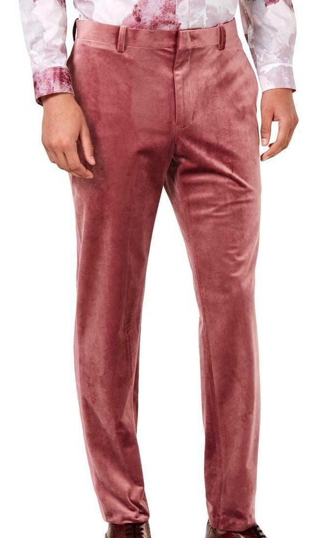 INC Mens Tuxedo Dress Pants Pink 36x32 