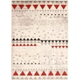 thumbnail image 1 of ECARPETGALLERY Modern Geometric Area Rug for Living Room Bedroom, Ivory Red Carpet, 3'11''x5'7'', 1 of 8