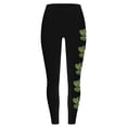 thumbnail image 4 of lcziwo St Patricks Day Leggings for Women High Waisted Tummy Control Workout Leggings Trendy Shamrock Leaves Print Irish Green Soft Yoga Pants Black M, 50% Percent off Sales Today, 4 of 5