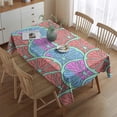 thumbnail image 2 of Pink Blue Lemon Fruit Slices Rectangle Tablecloth 60"x84",Waterproof Polyester Rectangle Table Cloth, Wipeable Spillproof Polyester Tablecloth for Dining, Camping, Indoor and Outdoor, 2 of 5