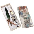 thumbnail image 1 of Juego de pluma estilográfica vintage con diseño creativo, ideal para escribir, para amantes, profesores y compañeros de clase, color negro y verde., 1 of 14