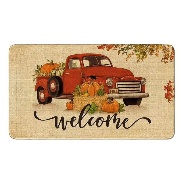 Halloween Decorations Bedroom Entry Way Door Mat Indoor Thanksgiving Welcome Happy Ha Rvest Happy Fall Pumpkin Print Color Block Non Slip Funny Rugs