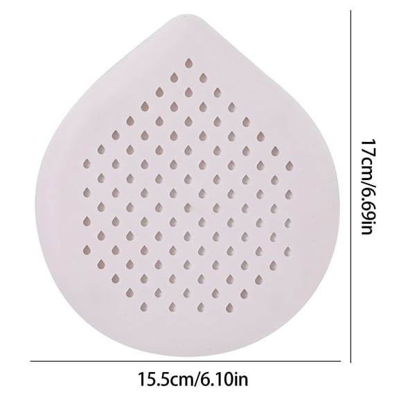 Hair Drain Catcher,Water Drop ShapeDrain Cover for Shower Silicone Hair Stopper with Suction Cup,Easy to Install Suit for Bathroom, Bathtub, Kitchen