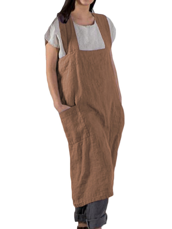 womens cotton pinafore dress