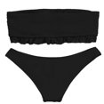 thumbnail image 3 of Women Swimsuit Ruffle Patchwork Flouncing Push Up Bikini Briefs, 3 of 6