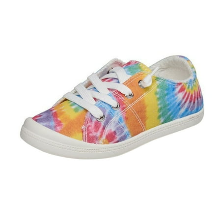 

Spring 2023 New Children s Casual Canvas Shoes Foreign Trade Cloth Tie Dyed Flat Bottomed Children s Shoes Girls Size 2 Shoes New for Girls