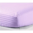thumbnail image 2 of 800 Thread Count 100% Egyptian Cotton 3-Piece Fitted Sheet ( 1 Fitted Sheet + 2 Pillow Covers) 21 Inches Deep Pocket Size Olympic-Queen Color Lavender Stripe, 2 of 4