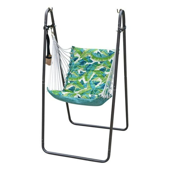Algoma Net 1525205206BR Soft Comfort Swing Chair & Stamd, Green