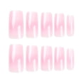 thumbnail image 2 of Fofosbeauty 24pcs Press on False Nails Tips,Coffin Fake Acrylic Nails, Coffin Nude Pink Gradual White, 2 of 7