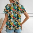thumbnail image 3 of HaoXianJian Hawaiian Shirt Women Tops for Women Going Out Tops Soft Cool Summer Shirts Floral Tropics Print V Neck T-Shirt Button Up Tops Short Sleeve Blouse Graphic Tees Shirts Plus Size s-5X, 3 of 7