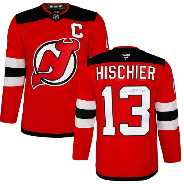 Nico Hischier Chandail Neuf Signé Devils Fanatics Chandail de Qualité Supérieure