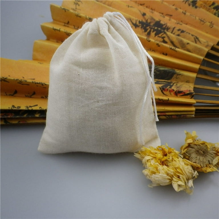 Reusable Drawstring Cotton Soup Bags Straining Herbs Bags Coffee Tea Brew  Bags Soup Gravy Broth Stew Bags;Reusable Drawstring Cotton Soup Bags