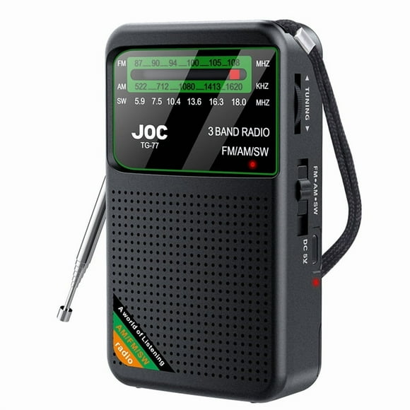 Pocket Radio Portable Mini Full Band Radio AM/FM/SW Radio with Rechargeable Battery Support Earphone MiniRadio for Old,B