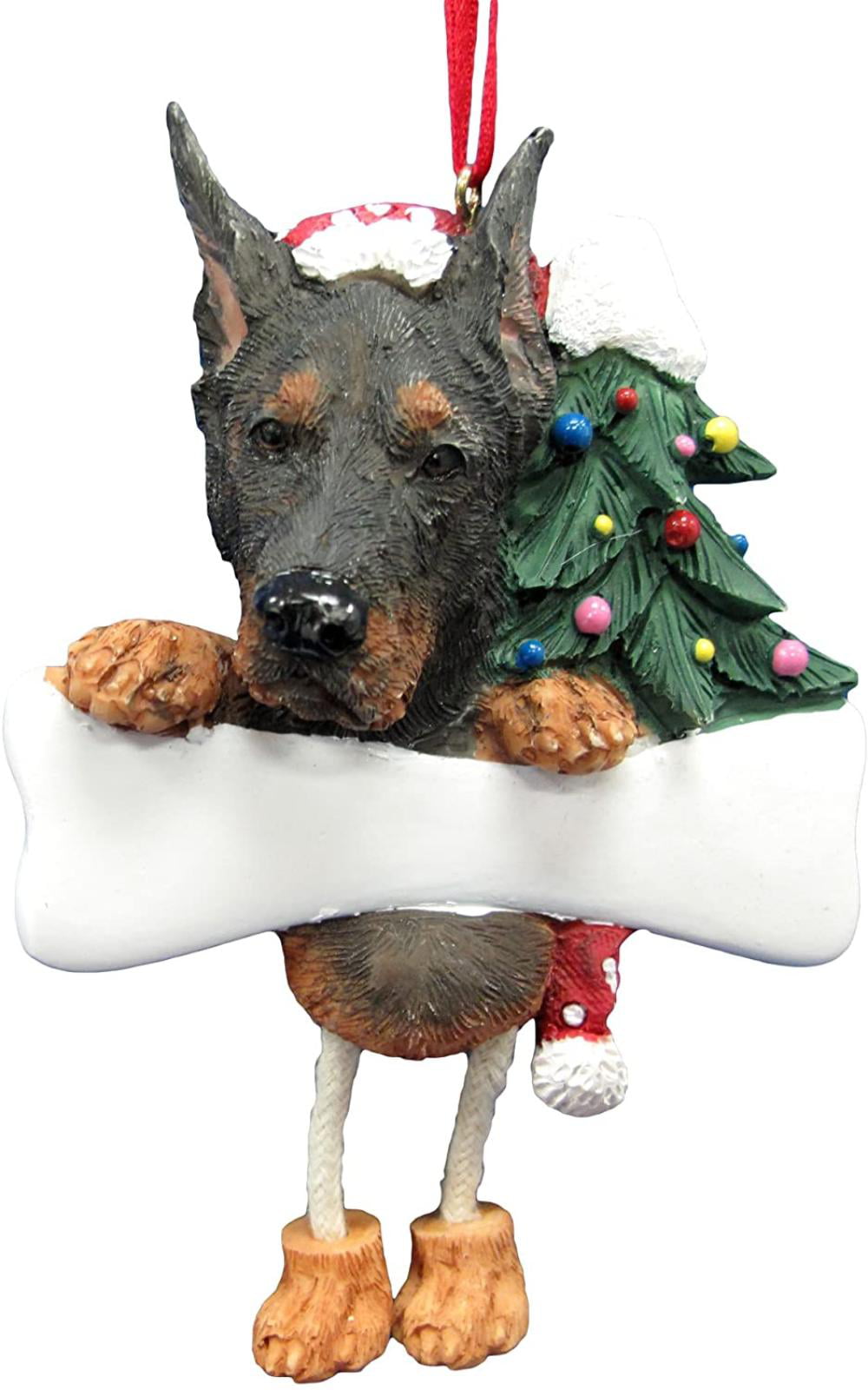 GREAT DANE BLACK--Dangling Legs Dog Christmas Ornament by E&S Pets 