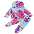 thumbnail image 1 of EIMELI Ensemble de Vêtements d'Automne pour Bébé Filles Sweat à Capuche Manches Longues Pantalons 2 Pcs, 1 of 7