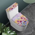 thumbnail image 3 of HELLHERO 2 Piece Toilet Lid Covers for Bathroom Dragonfly Sunflower Elastic Bottom Toilet Seat Cover Set Stretch, 3 of 8