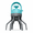 Blue machine + 1 roll of garbage bags, variant on Portable Dog Waste Scooper with 6-Claw Grabber, ABS Pet Pooper Picker Tool, One-Handed Waste Pickup Device with Bag-Compatible Design for Outdoor Walking & Yard Cleaning