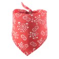 thumbnail image 2 of Cotton Linen Pet Bandana Bib Triangle Neck Decoration Geometric Pattern Twill Weaving Red Navy All Seasons, 2 of 5