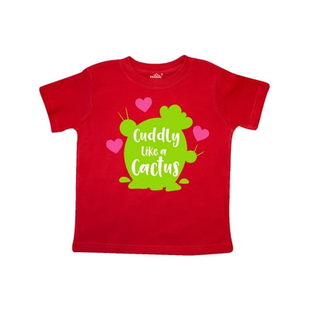 

Inktastic Cuddly Like A Cactus Hearts - Green Pink Gift Toddler Boy or Toddler Girl T-Shirt