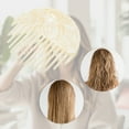 thumbnail image 6 of Unique Bargains 1 Pc Convenient Round Hair Comb Yellow Acetate Sheet, 6 of 6