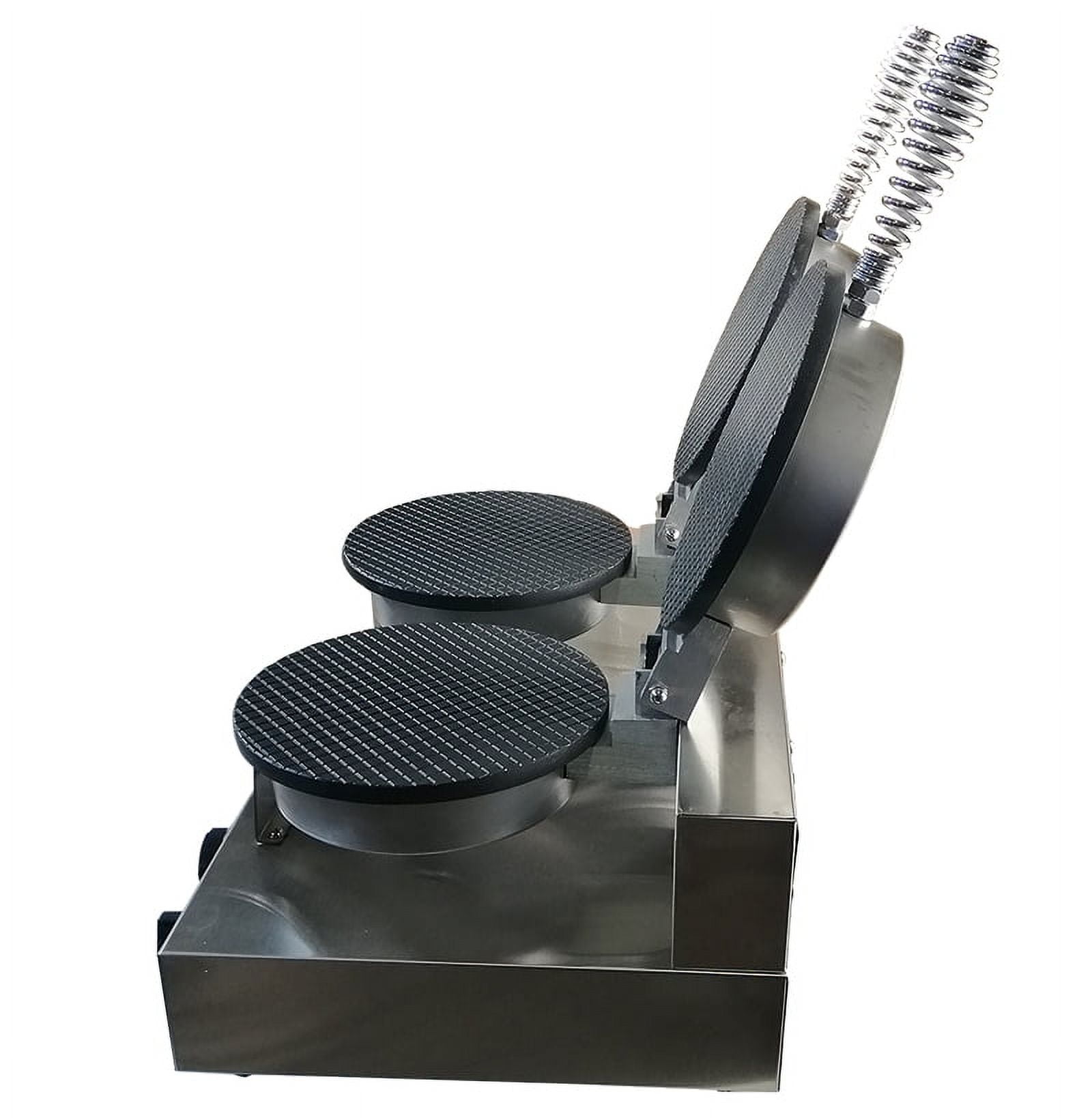 EQCOTWEA Ice Cream Cone Machine Waffle Maker Double Head with Ice Cream Cone Sleeves