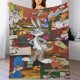 thumbnail image 1 of Manta de Bugs Bunny, súper suave, acogedora y cálida manta de felpa para niños y niñas, mantas de franela ligeras y difusas para sofá, cama, viajes, camping, regalos de 40 x 30 pulgadas, 1 of 8