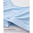 thumbnail image 5 of Women's Natrelax No Underwire Bralette No Padding Comfort Sleep Bra Ribbed Wireless Pullover, 5 of 7