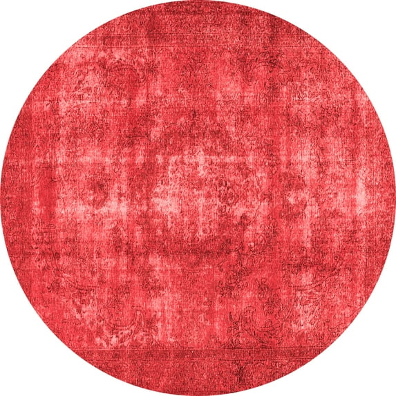 Ahgly Company Indoor Round Persian Red Bohemian Area Rugs, 6' Round