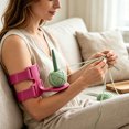 thumbnail image 3 of Wearable Crochet Yarn Holder, Arm-Fixed Spool Dispenser for Knitting and Fiber Crafts, Portable Hands-Free Yarn Stand for Crafting on the Couch, at Classes, Travel or Outdoors, 3 of 8