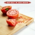 thumbnail image 2 of Bamboo Cutting Board Set of 3 with Holder, Chopping Boards with Juice Grooves and Easy-Grip Handles, Knife-Friendly, Kitchen Gift, for Prep and Charcuterie, 2 of 8