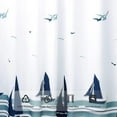 thumbnail image 3 of Xxuan Home 72 x 72 Fabric Shower Curtain for Bathroom, Nautical Shower Curtain Coastal Shower Curtain Waterproof with Hooks, Sailboats, 3 of 6